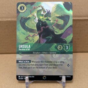 Disney Lorcana Ursula - Deceiver of All Enchanted Foil 212/204 LP